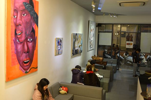 cafe tranh nghệ thuật 