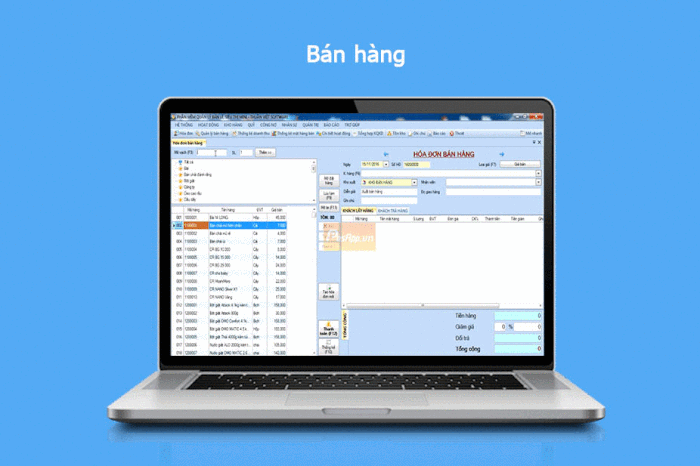 Giao diện phần mềm Thuần Việt