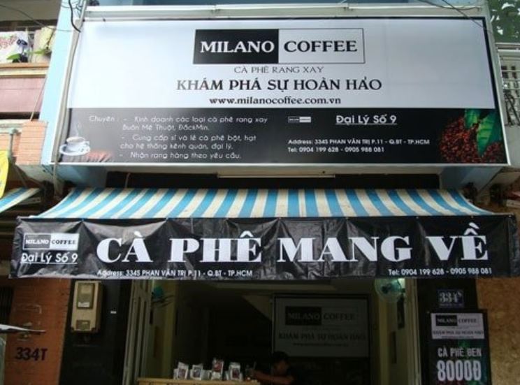 Chuỗi cafe Milano nhượng quyền