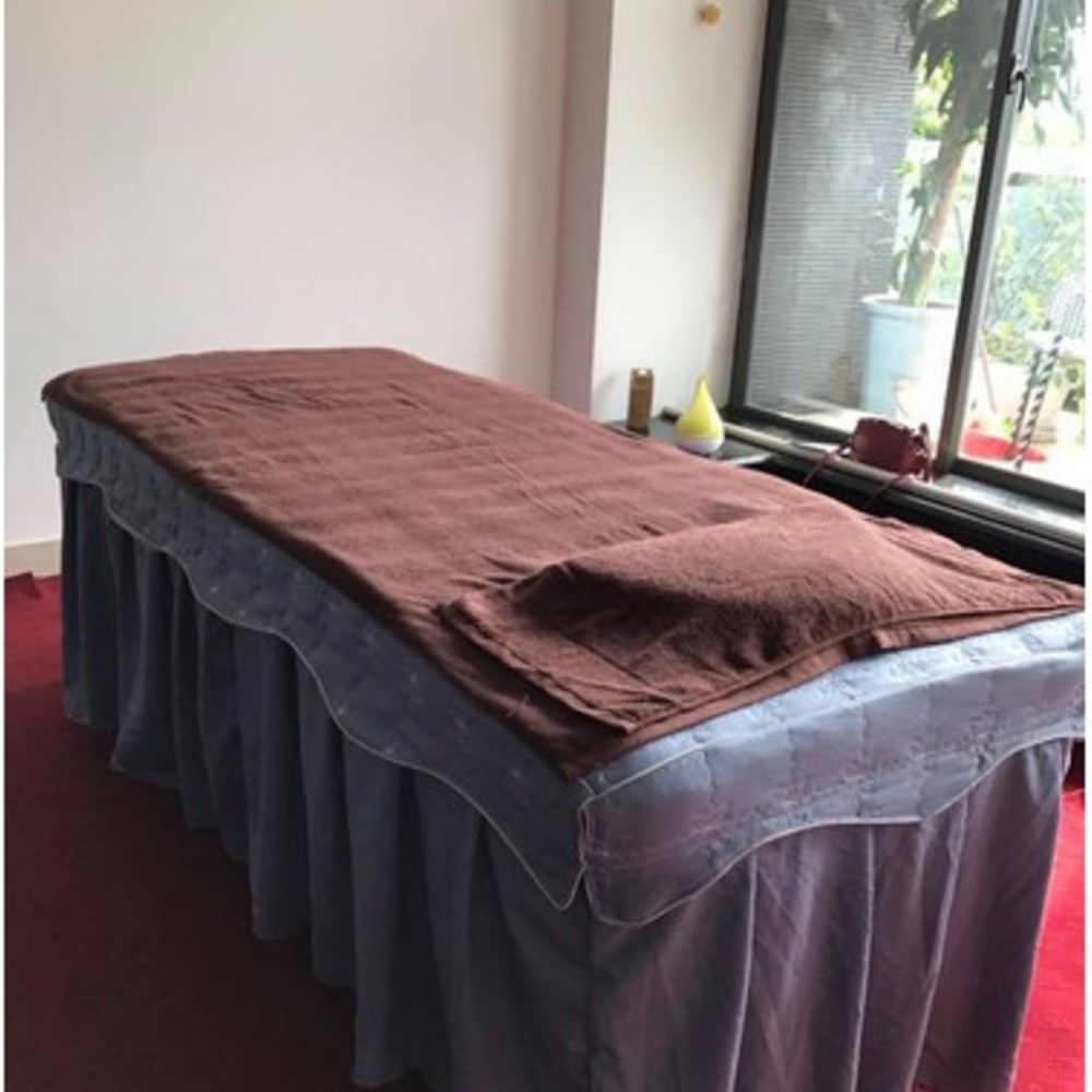 ga giường spa màu nâu