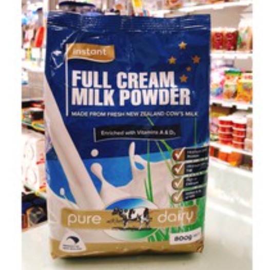 Bột kem béo instant full cream milk powder pure dairy