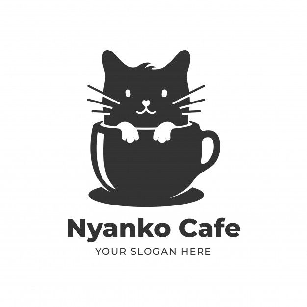 Cat In A Coffee Cup Logo Design Dịch Vụ Chỉnh Sửa Ảnh Photoshop