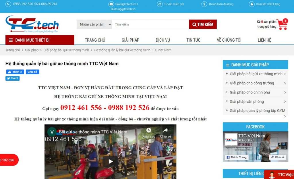 Hệ thống quản lý bãi giữ xe thông minh TTC Việt Nam