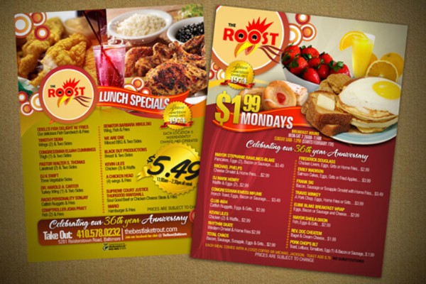 Bảng menu nhà hàng cafe