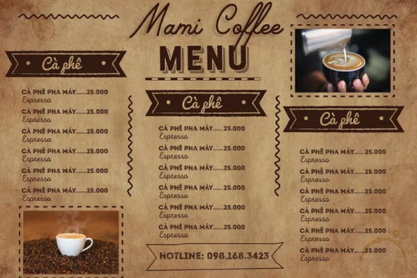 100 Mẫu Menu Quán Cafe Đẹp Tạo Ấn Tượng Với Khách Hàng