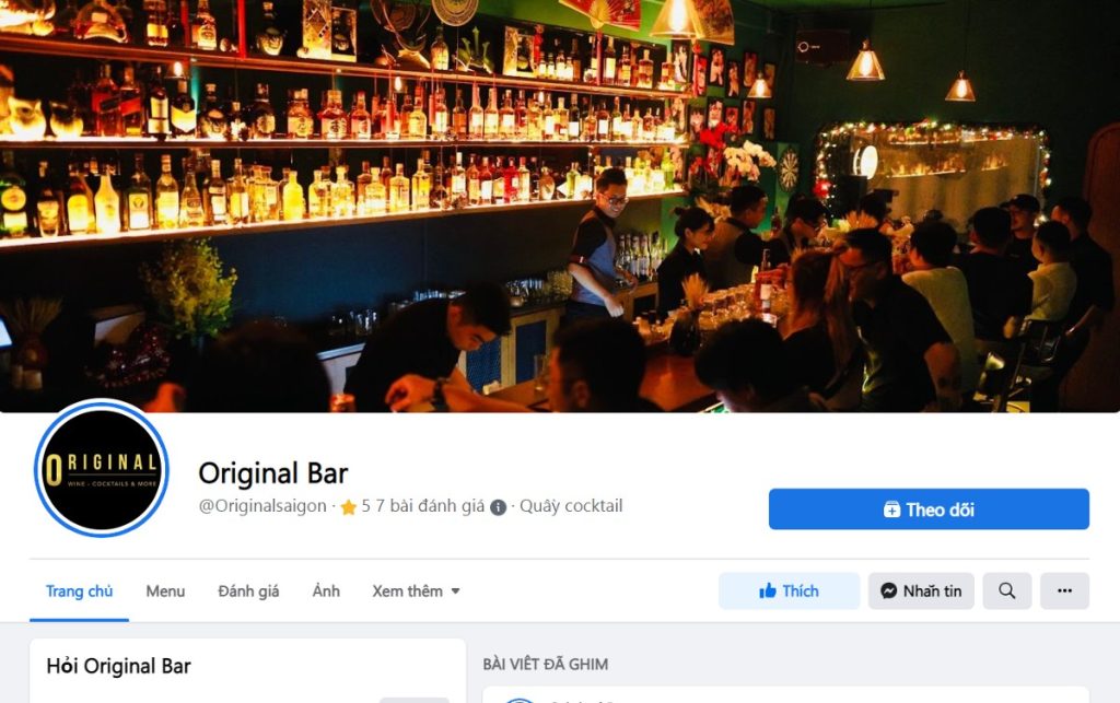 Tạo facebook cho quán bar