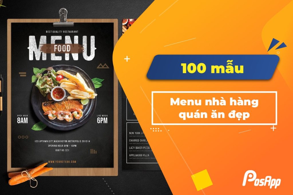 100 Mẫu menu nhà hàng đẹp - Cách xây dựng thực đơn nhà hàng chuẩn