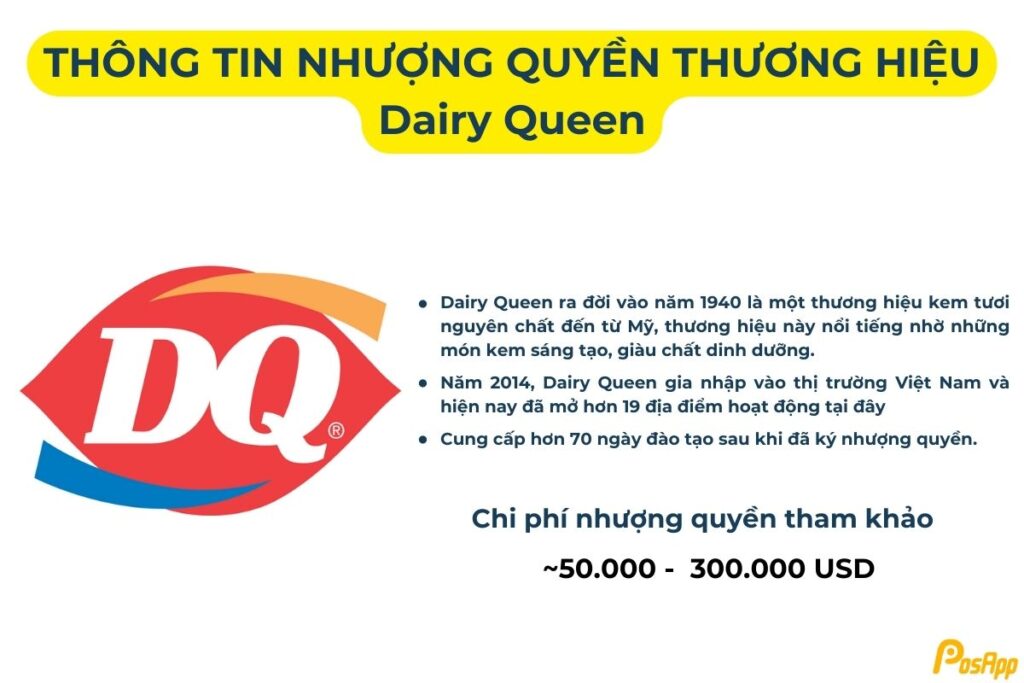 Nhượng quyền thương hiệu Dairy Queen