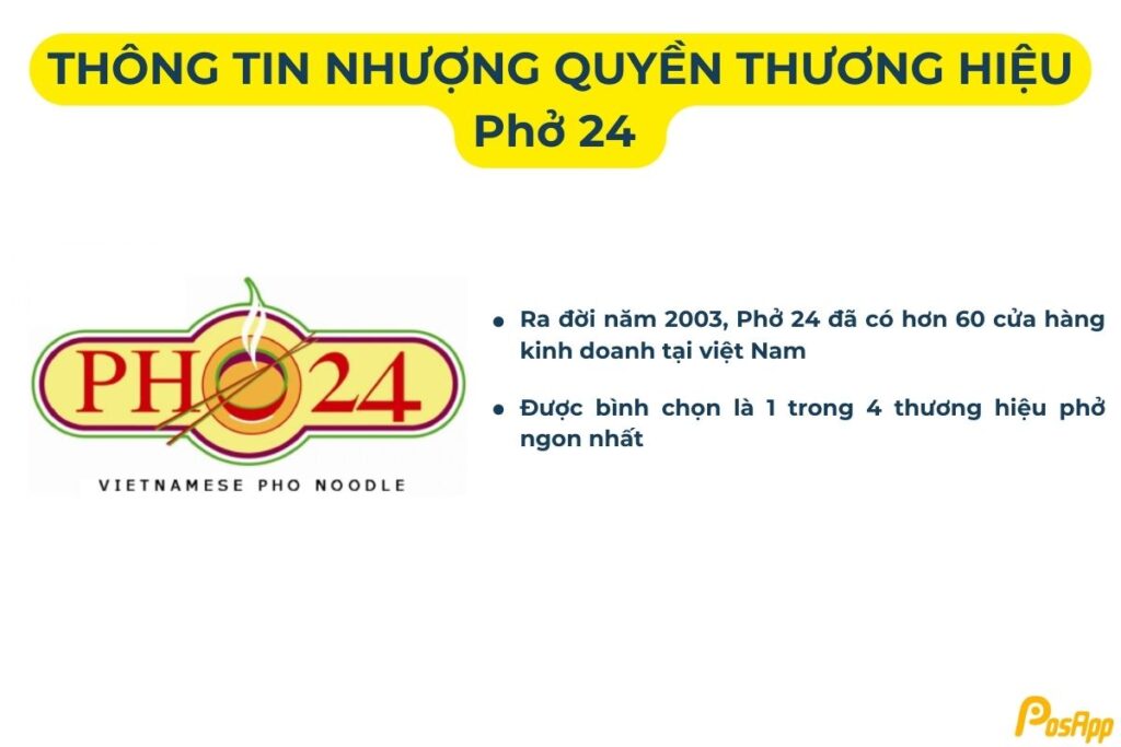 Nhượng quyền thương hiệu Phở 24