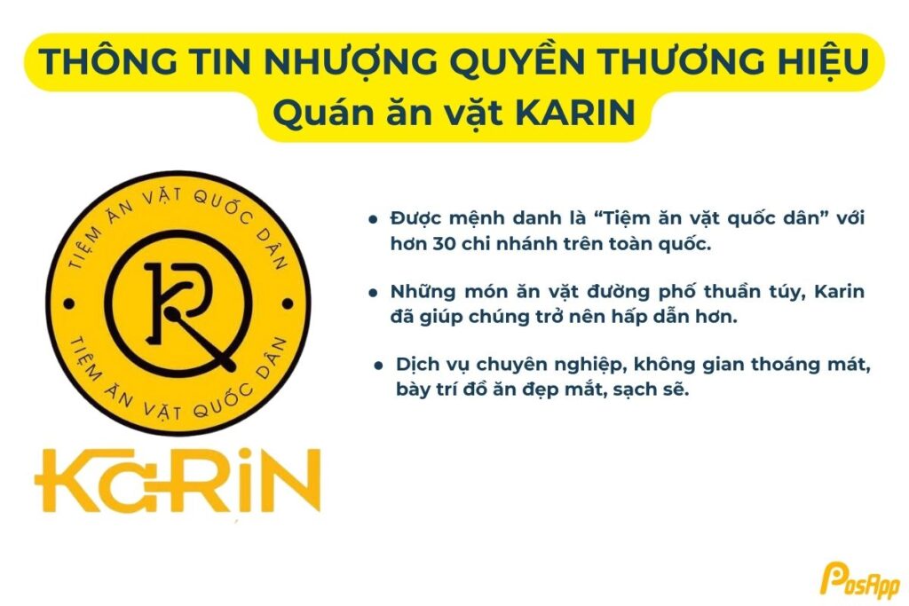 Nhượng quyền quán ăn vặt Karin