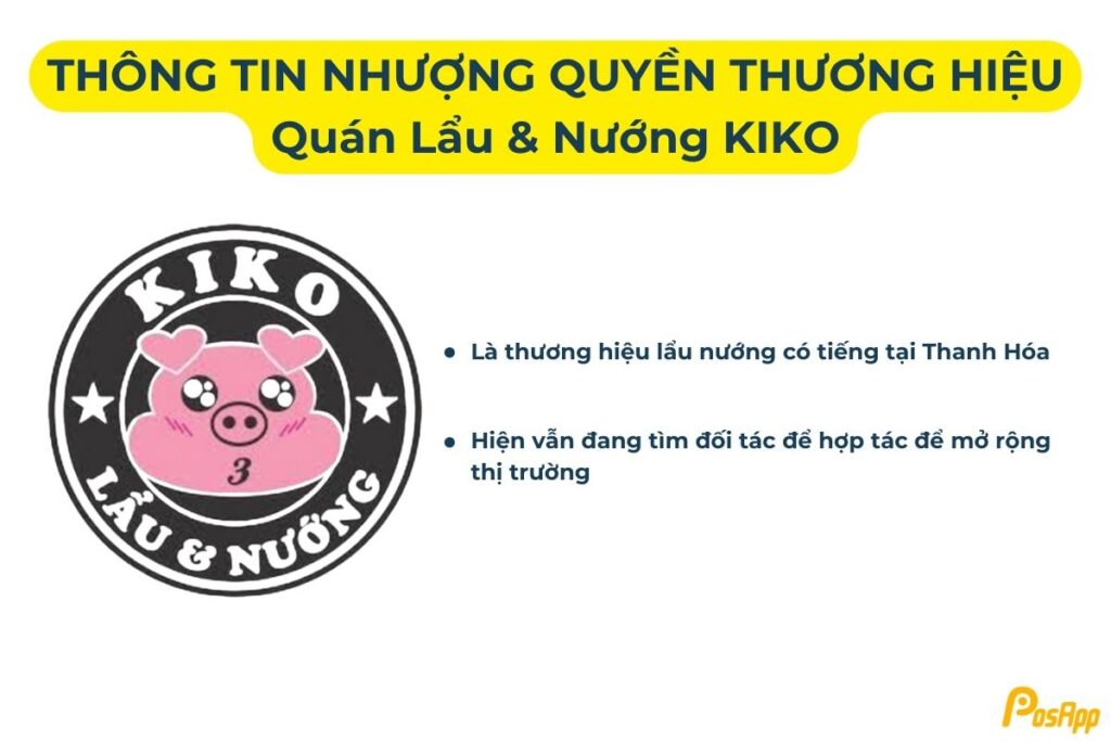 Nhượng quyền thương hiệu Quán Lẩu & Nướng KIKO