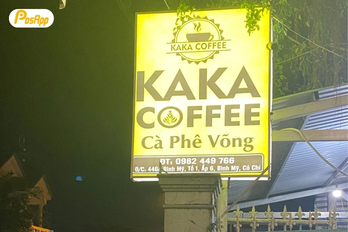 Phần mềm bán hàng PosApp là sự lựa chọn của KaKa Coffee Võng