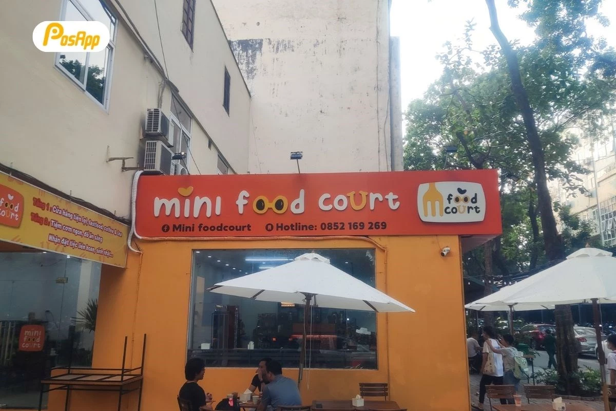 Mini Food Court cùng phần mềm PosApp kinh doanh hiệu quả