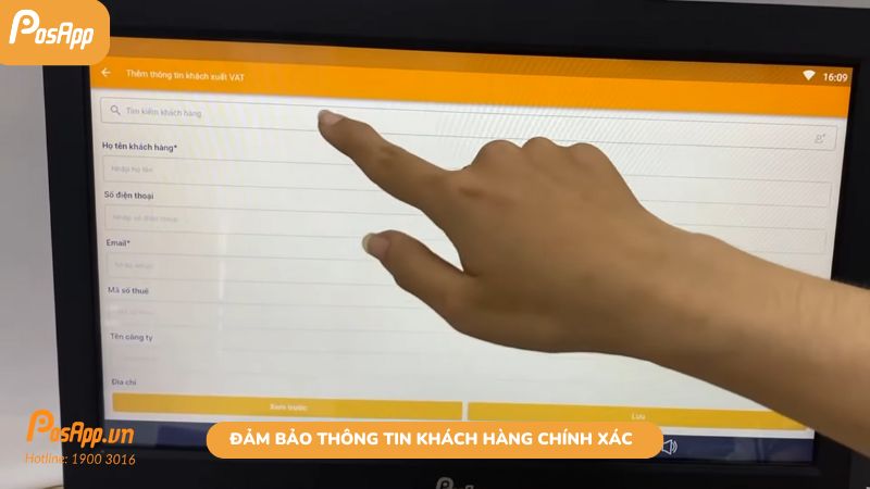 Đảm bảo thông tin khách hàng chính xác khi xuất hóa đơn điện tử từ phần mềm tính tiền