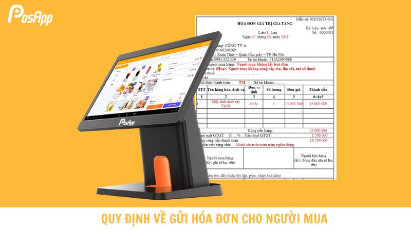 Quy định về gửi hóa đơn cho người mua
