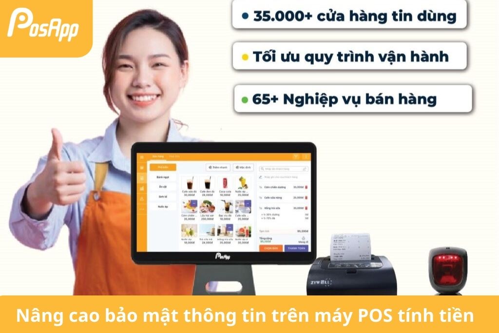 nâng cao bảo mật thông tin trên máy POS tính tiền