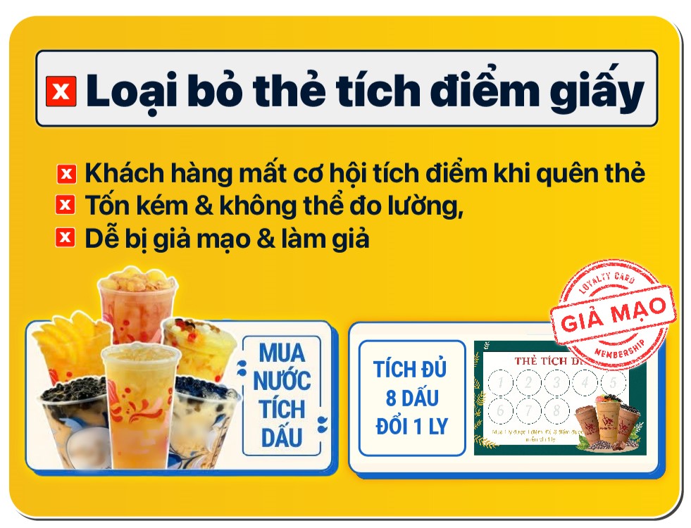 loại bỏ thẻ tích điểm giấy