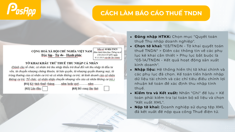 Cách làm báo cáo thuế TNDN