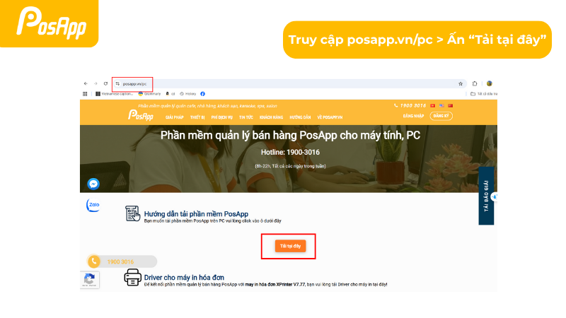 Cách tải phần mềm PosApp PC