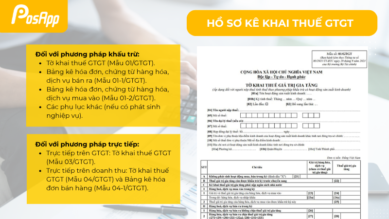 Hồ sơ khai báo thuế GTGT