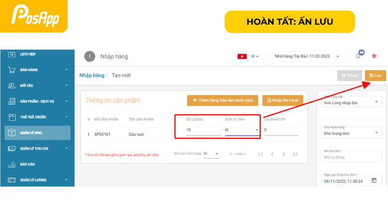 Hoàn tất upload file excel