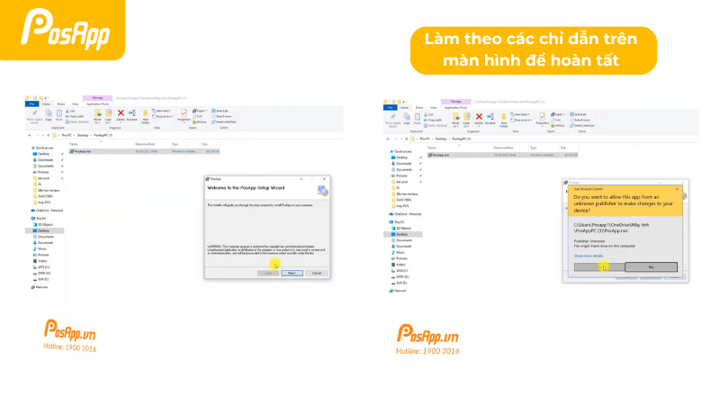 Làm theo các chỉ dẫn trên màn hình để hoàn tất cài đặt phần mềm