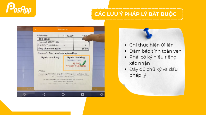 Các lưu ý pháp lý bắt buộc khi in hóa đơn