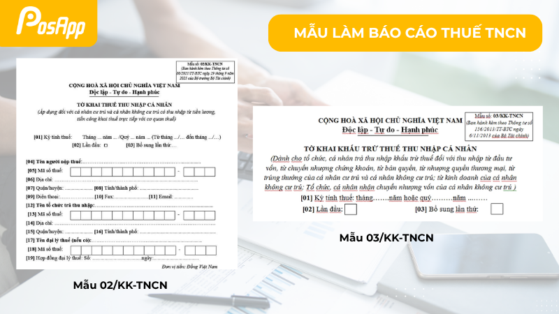 Mẫu báo cáo thuế TNCN