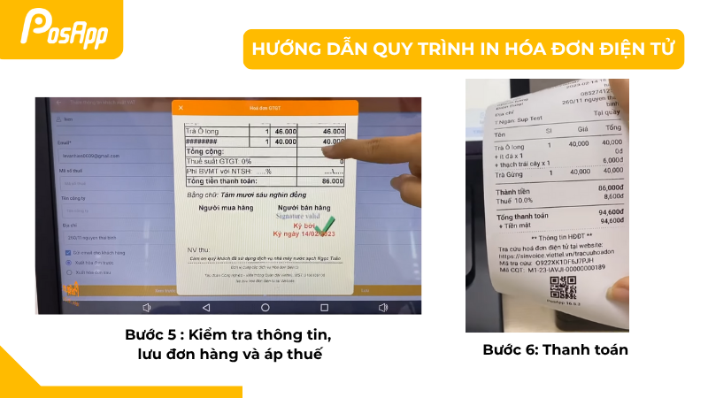 Quy trình in hóa đơn điện tử bước 5 6