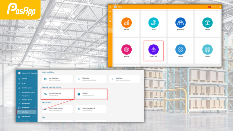 Tính năng quản lý mua hàng, bán hàng và tồn kho