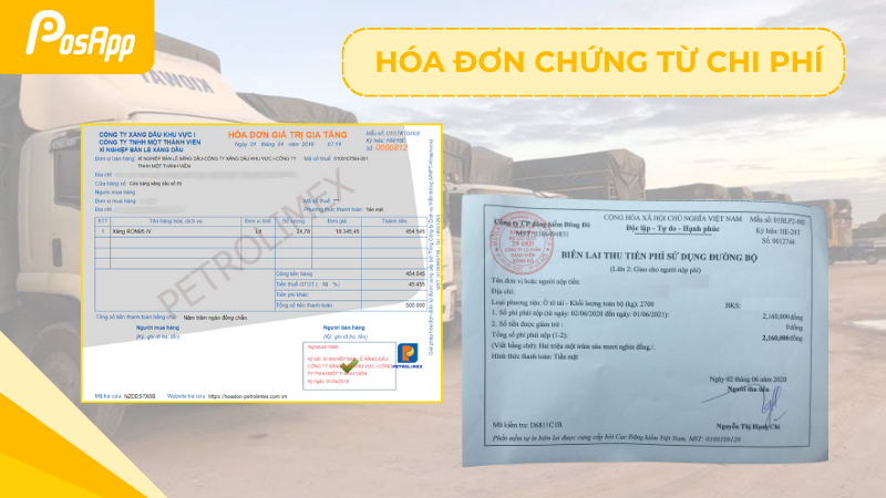 Hóa đơn chứng từ chi trong vận hành công ty vận tải