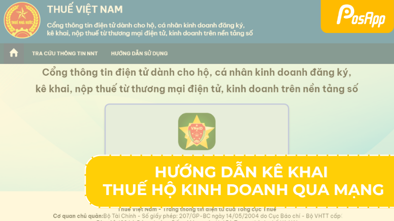 Hướng dẫn kê khai thuế hộ kinh doanh qua mạng