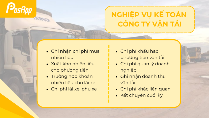 Nghiệp vụ kế toán tại công ty vận tải