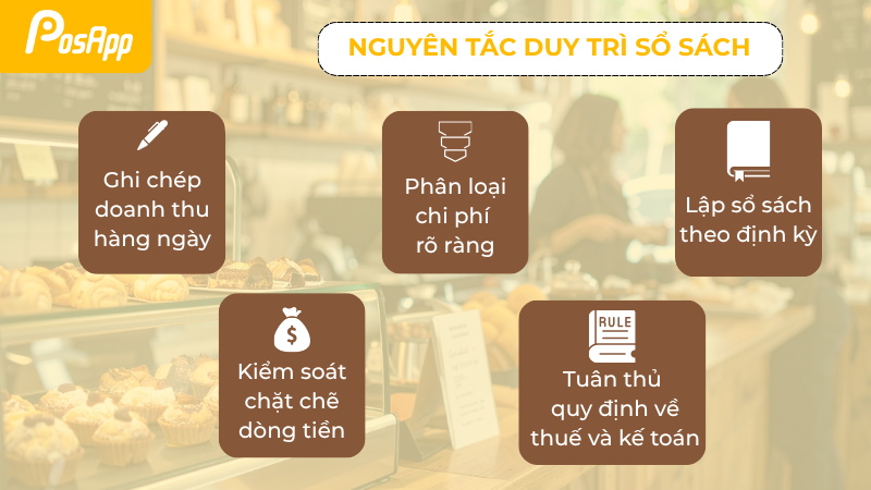 Nguyên tắc duy trì sổ sách cho quán cafe