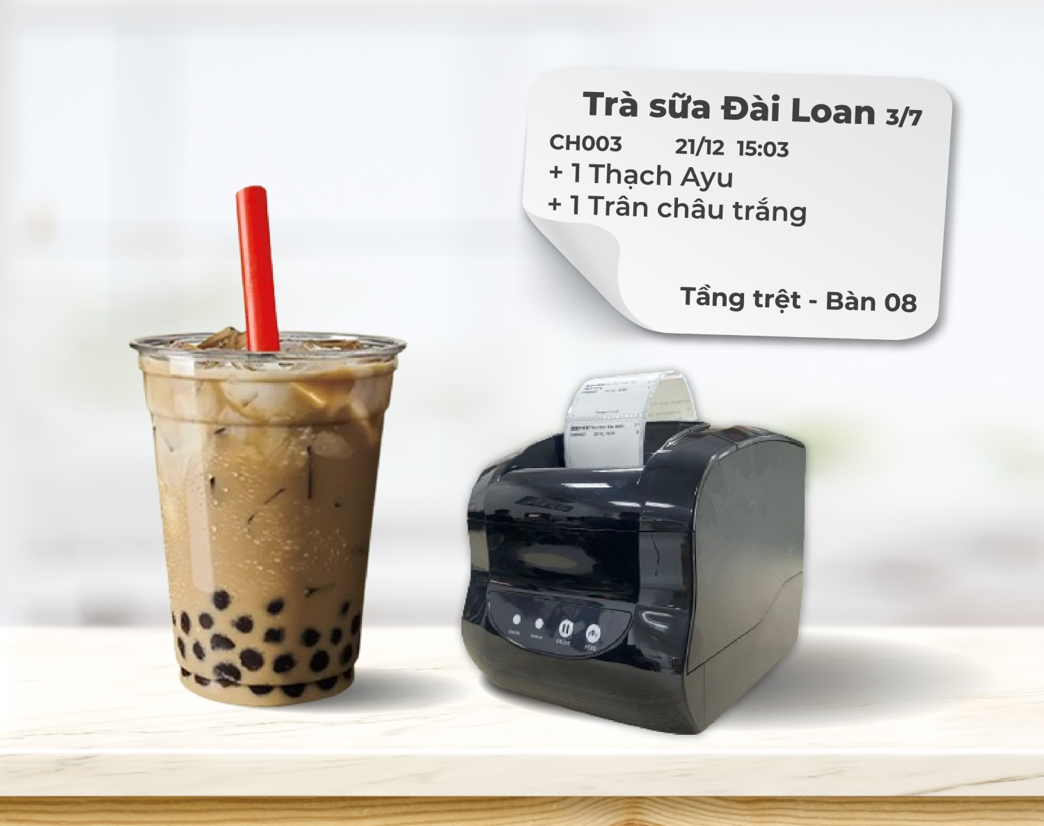 máy in tem trà sữa