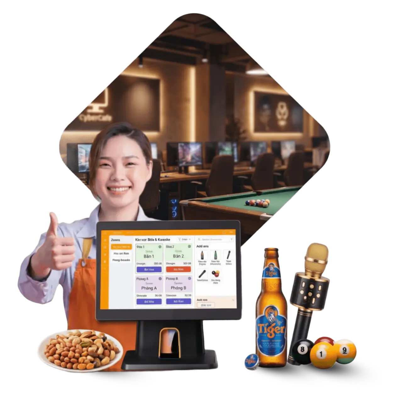 Phần mềm tính tiền giờ và quản lý dịch vụ PosApp