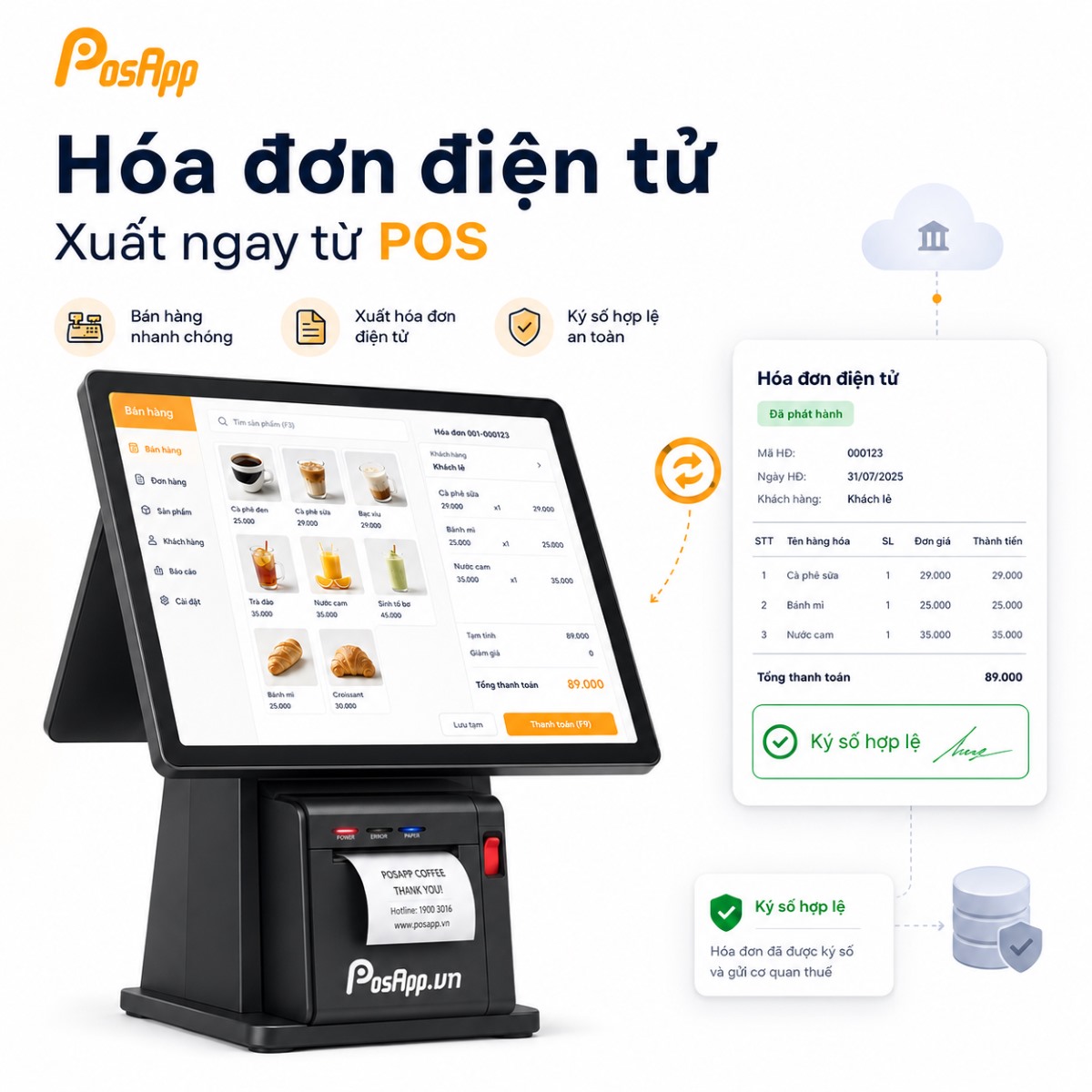 Quy trình hóa đơn điện tử khởi tạo từ máy tính tiền
