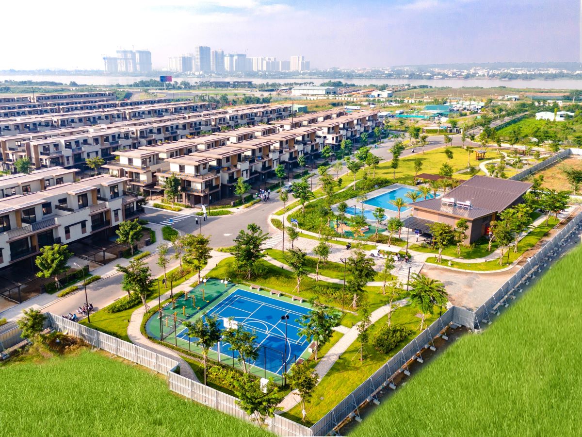Khu shophouse và không gian khu đô thị thuộc dự án Nam Long